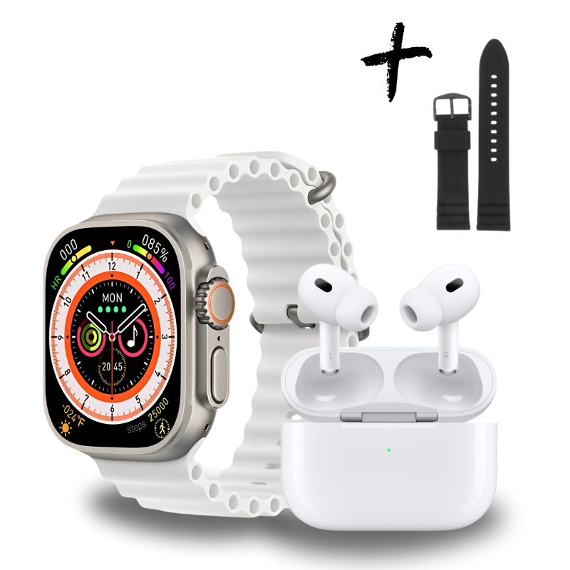 SMARTWATCH ULTRA PRO UNISEX + AIRPODS PRO 2ª GENERACIÓN + 1 CORREA REGALO - CIERRE DE LA TIENDA - PAGO CONTRA ENTREGA ENVÍO GRATIS